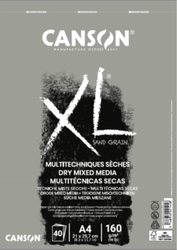 CANSON XL Mixed Media DRY - GRAY - 160 g/m2, 40 listů - 2 rozměry