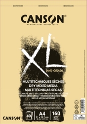 CANSON XL Mixed Media DRY - NATURAL - 160 g/m2, 40 listů - 2 rozměry