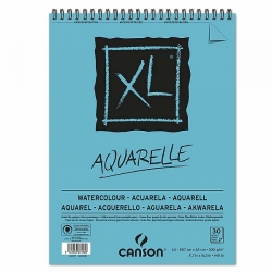 CANSON XL Aquarelle skicák - kroužková vazba (300g) - různé rozměry