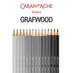 Caran d´Ache Graphite Line - 15 GRAFWOOD - sada grafitových tužek - 15 ks v tubě
