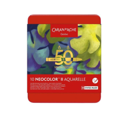 Caran d´Ache NEOCOLOR II SPECIAL EDITION 50 years - akvarelové voskové pastely - sada 10 ks - limitovaná edice - LUSH