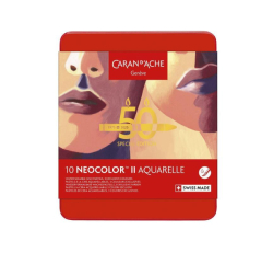 Caran d´Ache NEOCOLOR II SPECIAL EDITION 50 years - akvarelové voskové pastely - sada 10 ks - limitovaná edice - PORTRAIT
