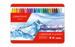 Caran d´Ache NEOCOLOR II - akvarelové voskové pastely - sada 40 ks