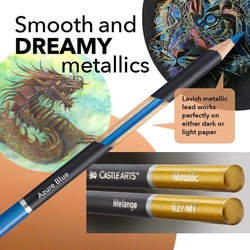 Castle Art Supplies - umělecké pastelky -  Metallic - sada 48 ks