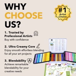 Castle Art Supplies - umělecké pastelky - 72 ks - SPRING