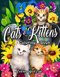 Cats & Kittens Coloring Book - Coloring Book Cafe