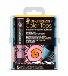 Chameleon COLOR TOPS - tónovací fixy - sada PASTEL TONES - 5ks - barevné nástavce