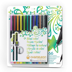 Chameleon Fineliner Changing colors - tónovací linery - sada 12 ks - BRIGHT TONES
