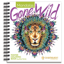 Chameleon Mandalas Gone Wild - poster coloring book