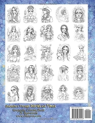 Characters Through Worlds and Times - Grayscale Coloring Book - Christine Karron - předstínovaná verze