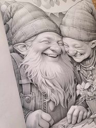 Christmas Gnomes Adult Coloring Book- Max Brenner 