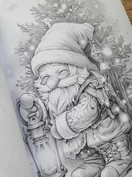 Christmas Gnomes Adult Coloring Book- Max Brenner 