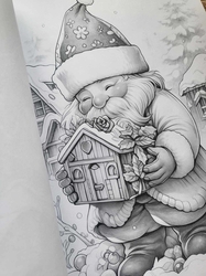 Christmas Gnomes Adult Coloring Book- Max Brenner 