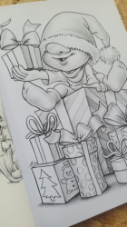 Christmas Set of 3 - colouring set - VÁNOCE - Mariola Budek
