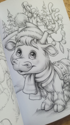 Christmas Set of 3 - colouring set - VÁNOCE - Mariola Budek