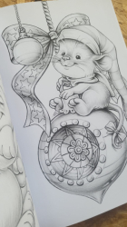 Christmas Set of 3 - colouring set - VÁNOCE - Mariola Budek