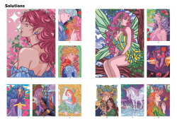 Coloriages mystères - Romantasy - colouring by numbers