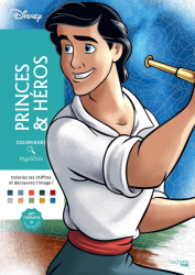 Coloriages mystères Disney - Princes et Héros - colouring by numbers