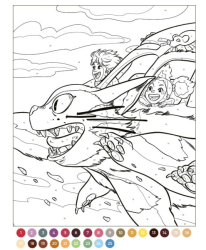 Coloriages par numéro - Ghibli - colouring by numbers