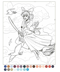 Coloriages par numéro - Ghibli - colouring by numbers