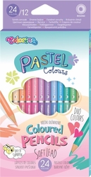 Colorino PASTEL - oboustranné pastelky v pastelových barvách - 12 ks = 24 barev