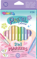 Colorino PASTEL - oboustranné fixy v pastelových barvách - 10 ks