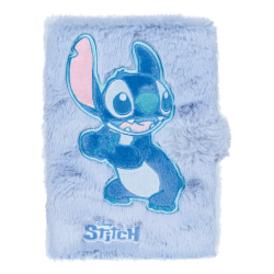 Colorino Stitch Fluffy - měkoučký uzavíratelný zápisník - A5 - světle modrý