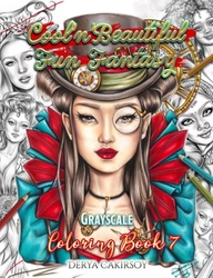 Cool'n'Beautiful Fun Fantasy - Grayscale Coloring Book - Derya A. Çakırsoy - předstínovaná verze 