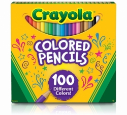 CRAYOLA pastelky - sada 100 ks - různé barvy bez duplikace