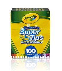 Crayola Supertips Washable Markers - sada fixů 100 ks