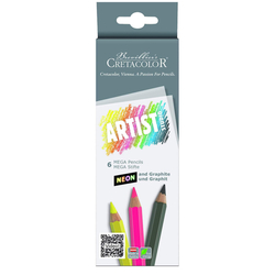 Cretacolor Artist Studio MEGA Neon + Graphite - sada 6 ks