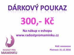 Dárkový poukaz v hodnotě 300 Kč