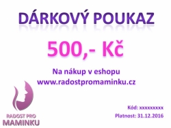 Dárkový poukaz v hodnotě 500 Kč
