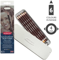DERWENT Coloursoft Skintones - pleťové odstíny - sada 6 ks 