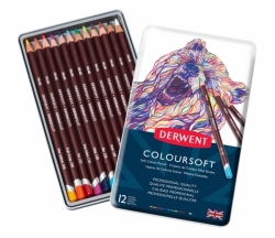 DERWENT Coloursoft - sada 12 ks -  umělecké pastelky