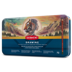 DERWENT Drawing - sada 72 ks -  měkké pastelky