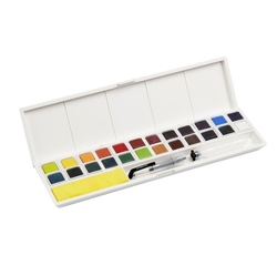 Derwent Inktense Paint Pan Travel Set - akvarelové pánvičky -  sada 24 ks