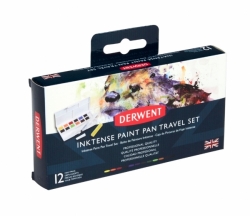 Derwent Inktense Paint Pan Travel Set - akvarelové pánvičky