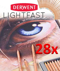 DERWENT LIGHTFAST - umělecké profi pastelky se 100% světlostálostí - BALÍČEK 28
