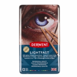 DERWENT LIGHTFAST - umělecké profi pastelky se 100% světlostálostí - sada 12 ks