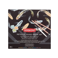 DERWENT Metallic Mixed Media set - sada pro mixed media techniky - 19 ks