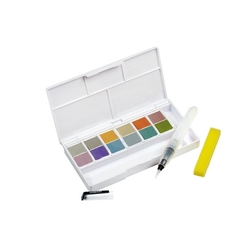 DERWENT Metallic Paint Pan set - sada 12 ks - rozmývatelné pánvičky s metalickým leskem