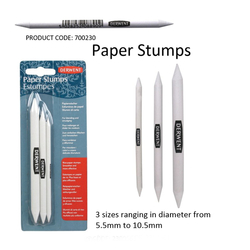 Derwent Paper Stumps - roztírátko papírové - sada 3 ks - různé velikosti