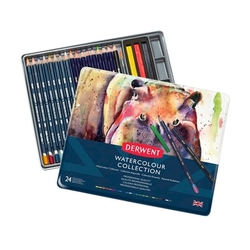 DERWENT Watercolour Collection - sada akvarelu - 24 ks - nový design krabiček