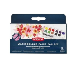 DERWENT WATERCOLOUR PAINT PAN SET - sada 12 ks