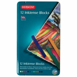 DERWENT Inktense Blocks - rozmývatelné bloky - sada 12 ks