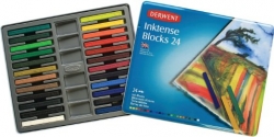 DERWENT Inktense Blocks - rozmývatelné bloky - sada 24 ks