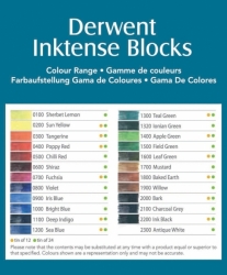 DERWENT Inktense Blocks - rozmývatelné bloky - sada 12 ks