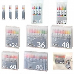 ZIG Kuretake Clean Color Real Brush Pen - sada 60 ks