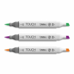 TOUCH Twin Brush Marker - oboustranný fix - ShinHan Art - sada 12 ks - WG - Warm Grey